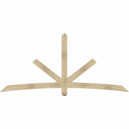 Ekena Millwork Alberta Rough Sawn Timber Gable Bracket, Douglas Fir, 96"W x 44"H x 4"D x 4"F, 11/12 Pitch GBW096X44X0404ALB00RDF